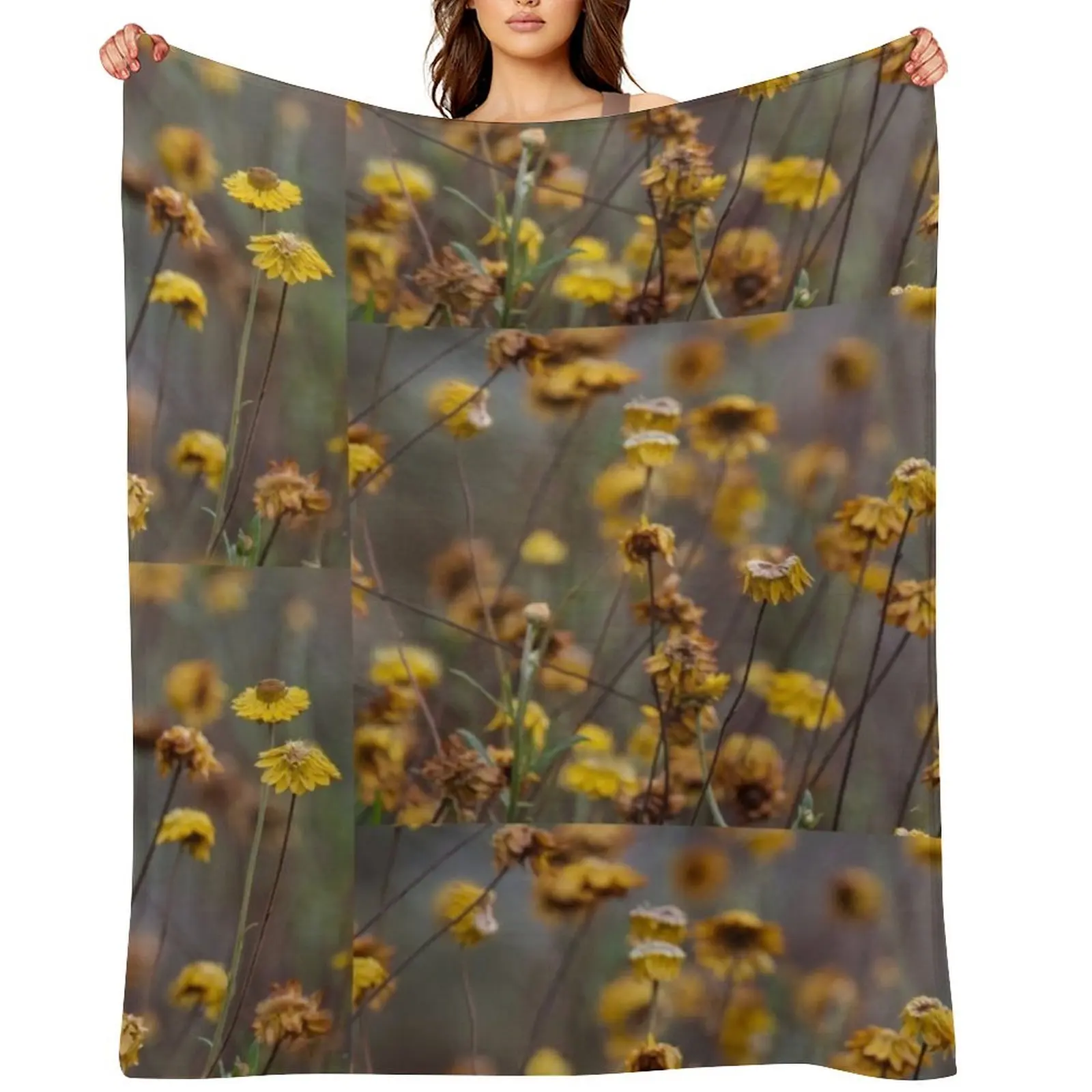 

Wild yellow daisies Throw Blanket Loose Fashion Sofas valentine gift ideas Thin Blankets