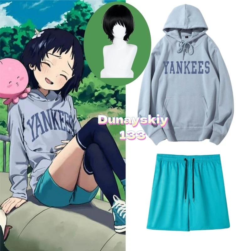 

Kuze Shizuka Cosplay Outfit Anime Takopi’s Original Sin/Takopii no Genzai Costume, Wig Sports Casual Look Halloween Disguise