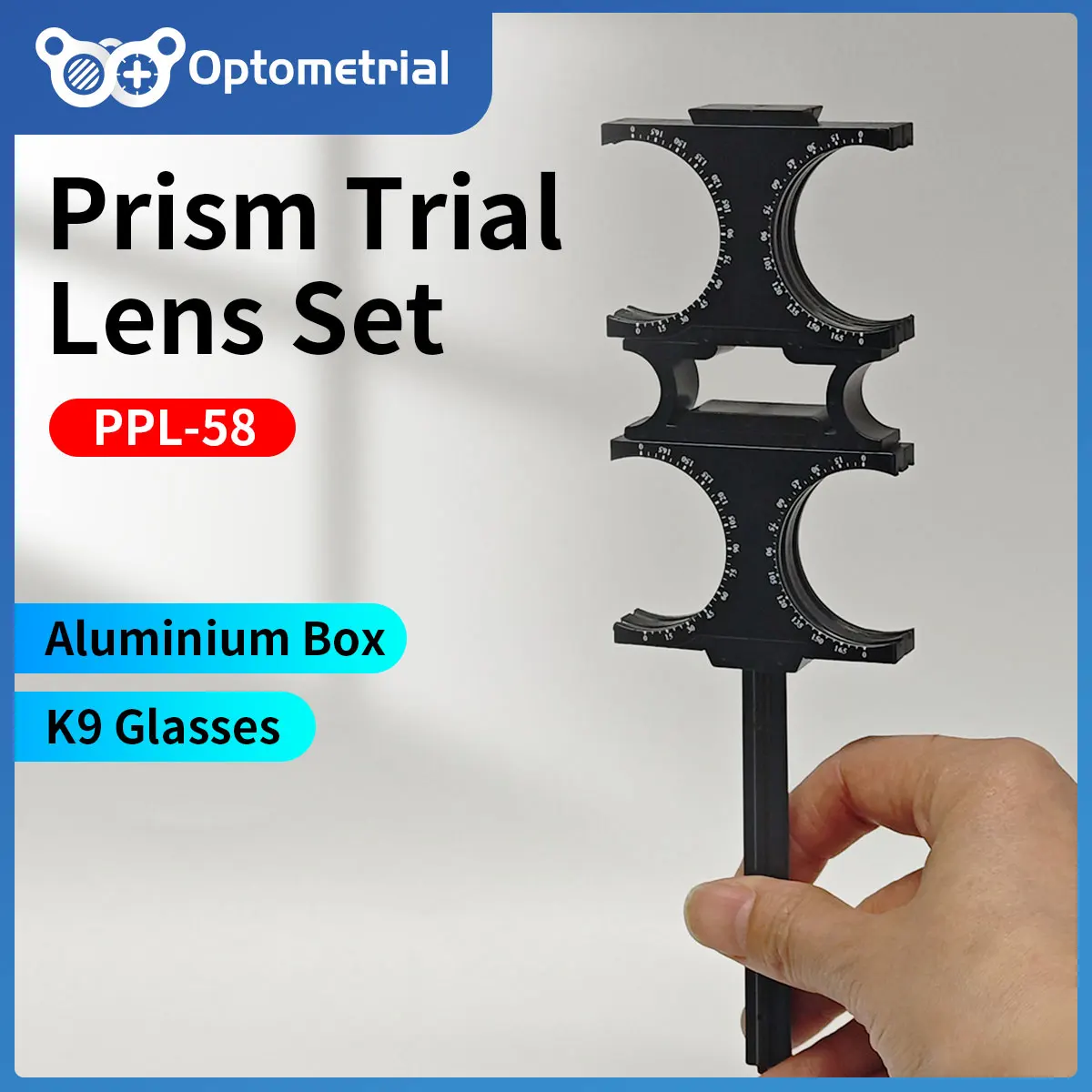 8 Unit Trial Lens Set Flipper|PD62mm Plastic Optometry Confirmation Tester|New Optical 8 Lens holder low vision Training Tool