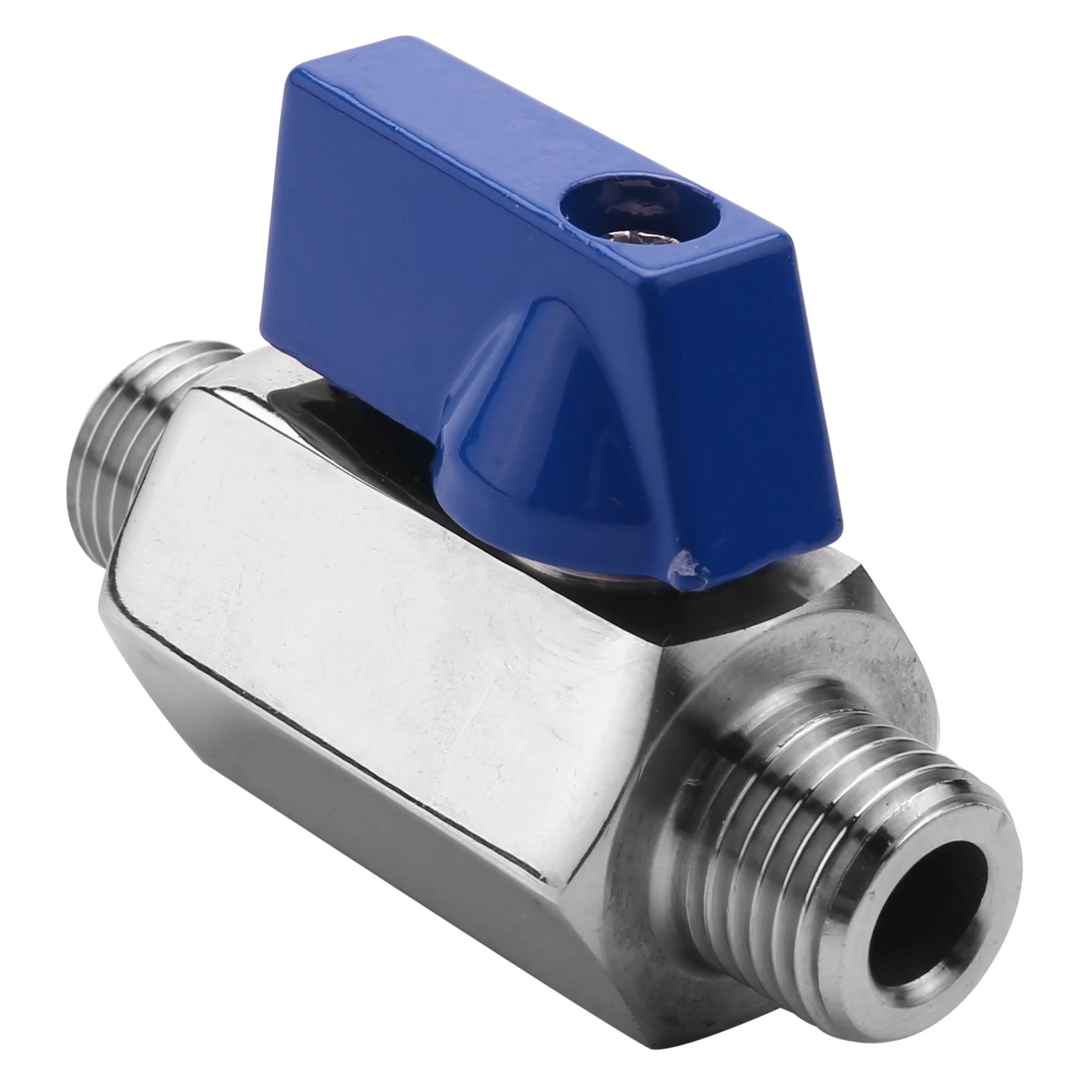 Valvola a sfera in acciaio inossidabile-Mini valvola a sfera maschio con filettatura NPT da 1/4 di pollice (maschio e maschio da 1/4 di pollice)