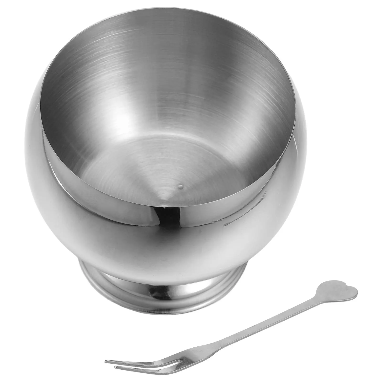 

1 set 1 Set Stainless Steel Footed Ice Cream Bowl 9.5Oz Dessert Cup For Pudding Salad Sauce Multi-Use Metal Serving Container