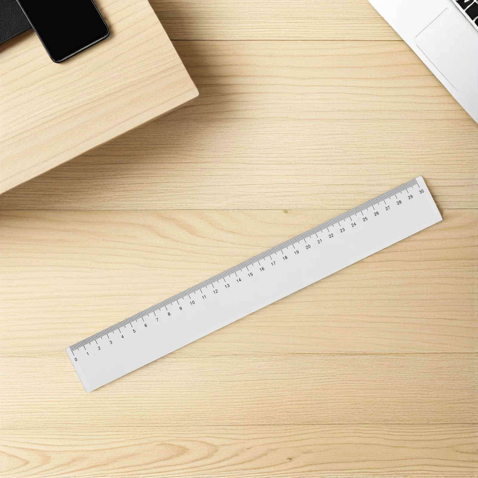 10Pcs Plastic Straight Rulers Lightweight Hard Transparent Measuring Rulers for Classroom School Student Drawing Stationery