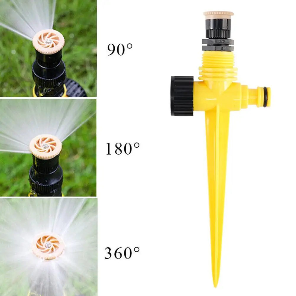 

Garden Sprinkler 360° Rotation Irrigation Watering System Automatic Agriculture Adjustable Atomization Buried Tube Ground Plug