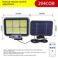 294 Cob Outdoor Solar Lamp 3 Working Modes Motion Sensor Wall Light For Patio Backyard Garage Garden Decor