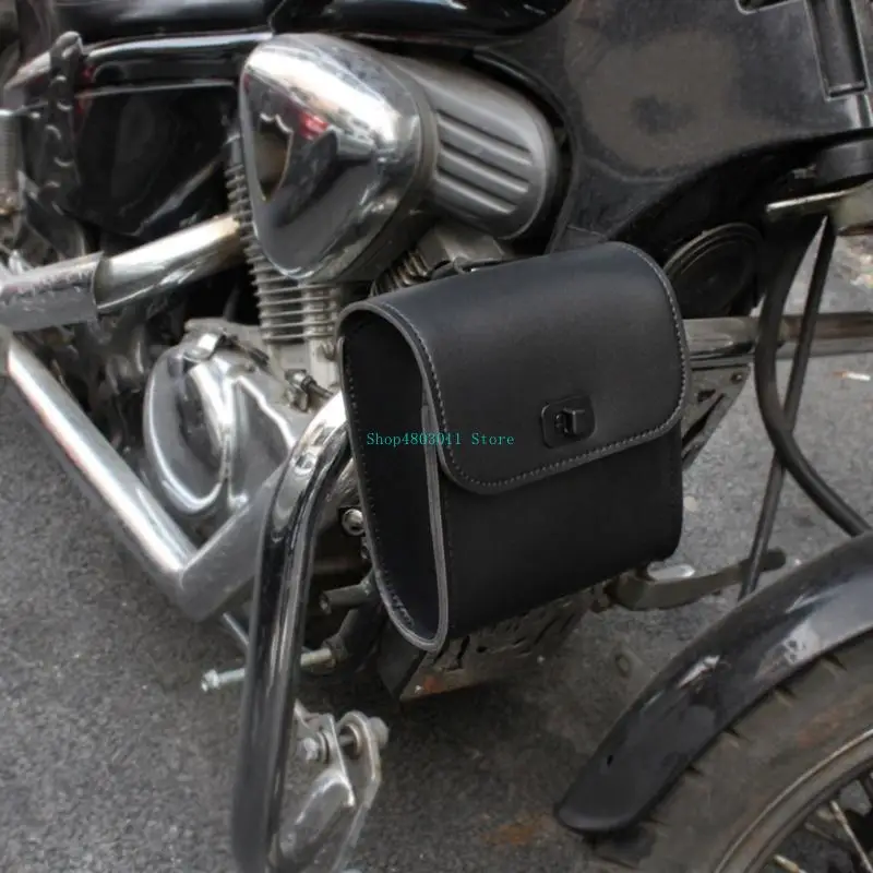 

T3LD Leather Bag Front Saddles Hanging Bag Motorcycle Handlebars Delicate Bicycles Bag for Sports and Outdoors