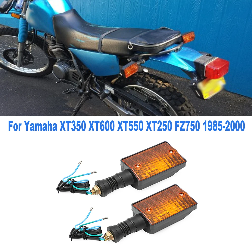 For Yamaha XT350 XT600 XT550 XT250 FZ750 1985-2000 Motorcycle Rear Brake Turn Signal Lights Indicators 2/4 Pcs Amber Lamps