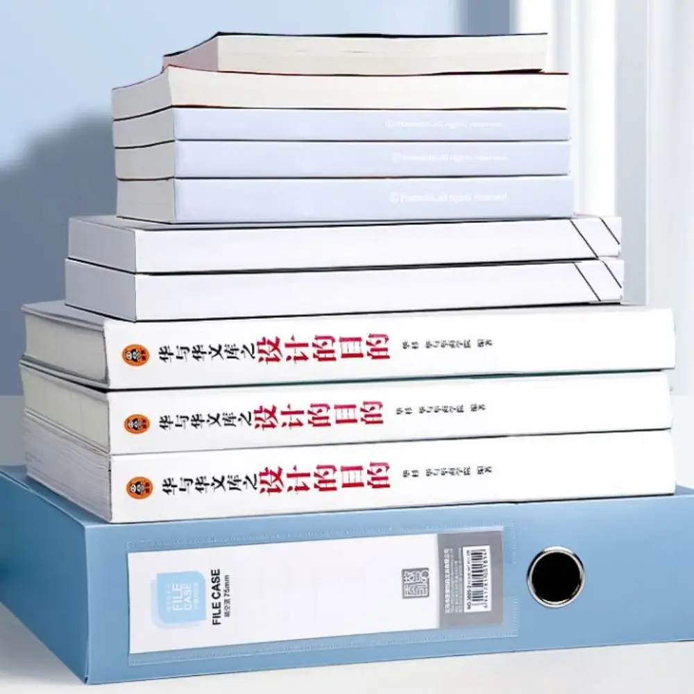 

Desktop Storage Thickened A4 File Folder Dustproof Morandi Color Paper Storage Box PP Plastic Document Case Receipt