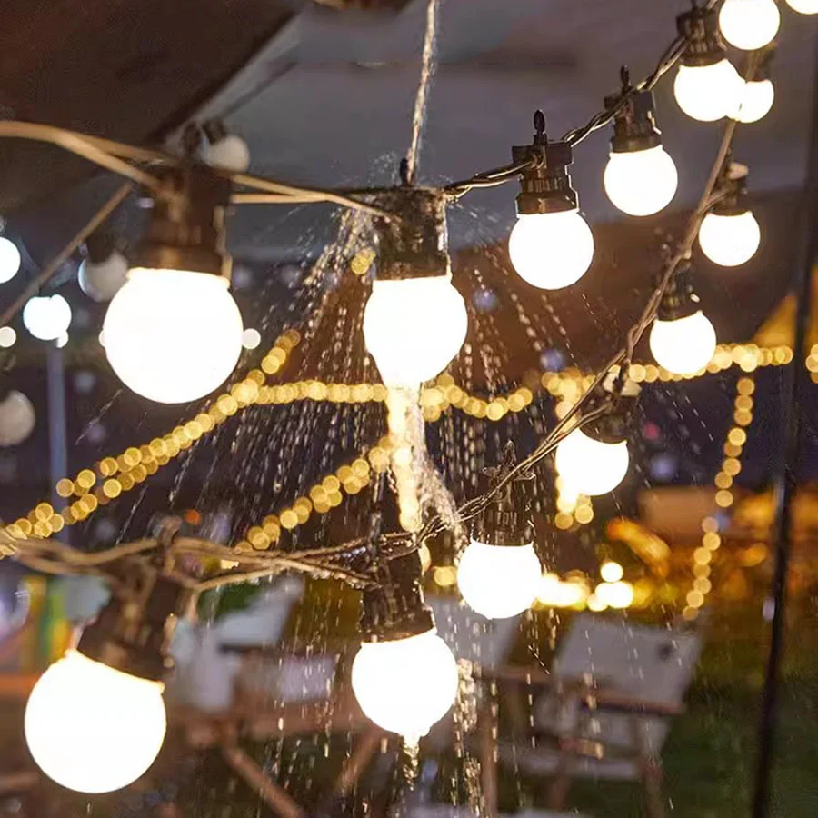 

G50 Globe Bulbs Fairy String Light Hanging Garland Light Outdoor Christmas Globe Fairy Lights for Backyard Bistro Garden Decor