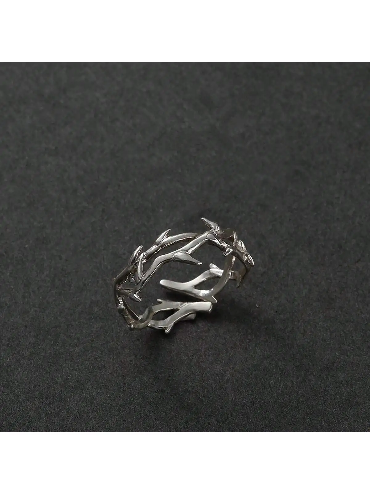 1pc Thorns Ring Retro Style Tail Ring, Mens Trendy Style Hip Hop Style Ring Peppers spray Defensa personal mujer Defense ring