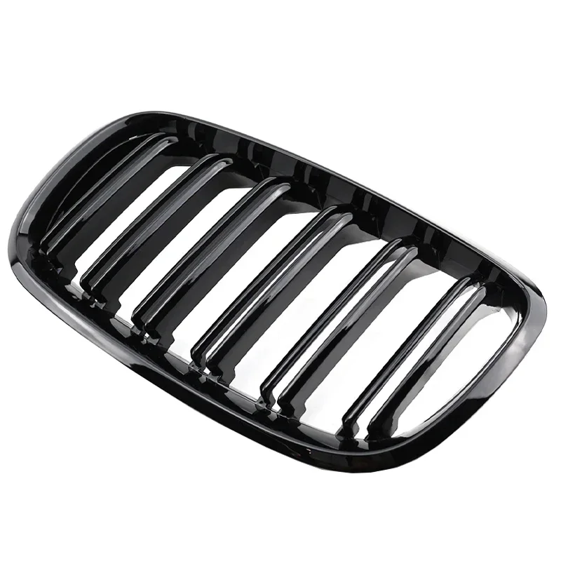 For BMW X5 X6 E70 E71 Gloss Black Car Bumper Kidney Grille Front Grill Double Slat Grilles 2008-2013 Auto Glossy Racing Grills