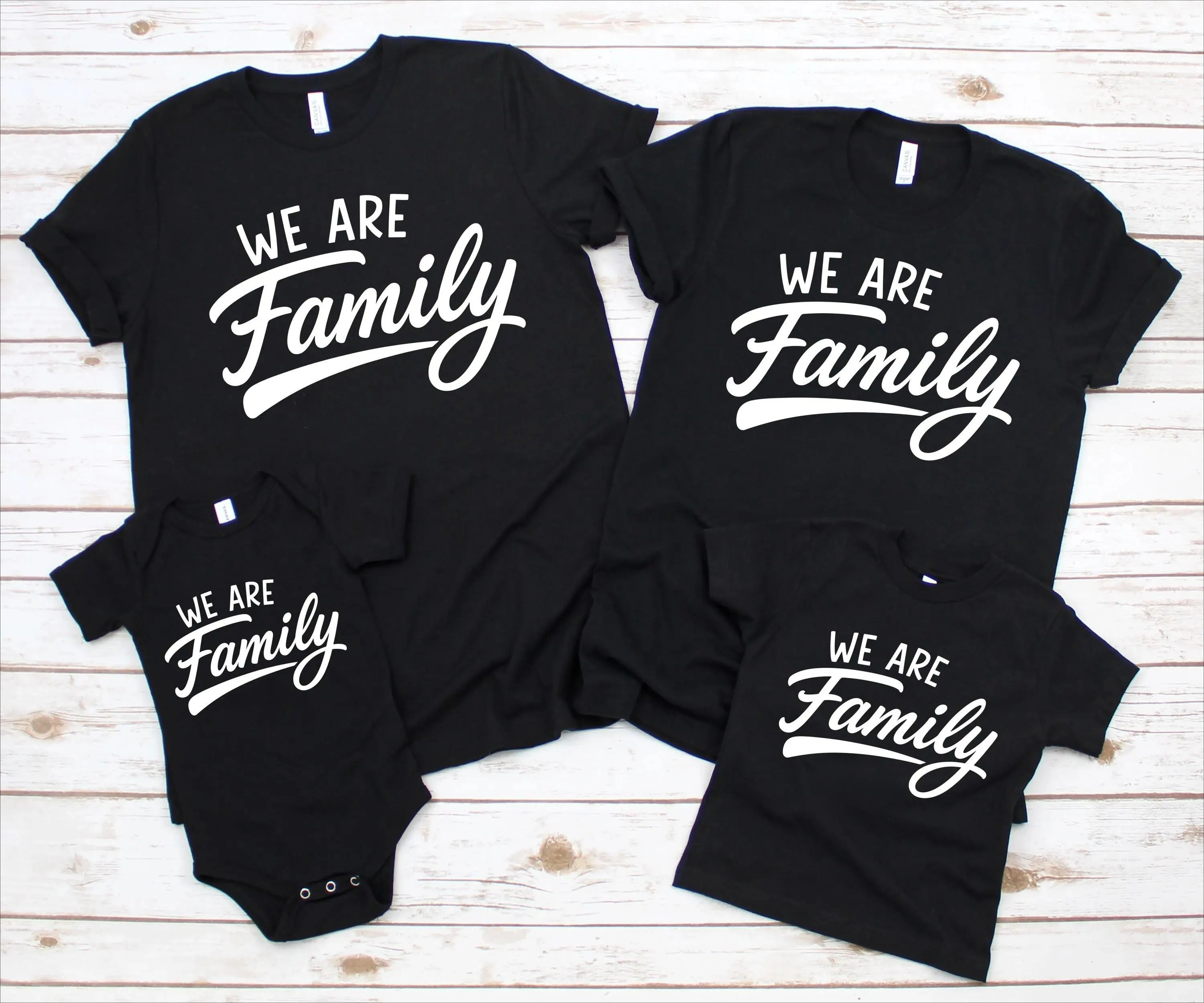 We Are Family T-shirts Dad Mama Kids Family Matching Shirts Fashion Family Reunion T Shirts Gifts