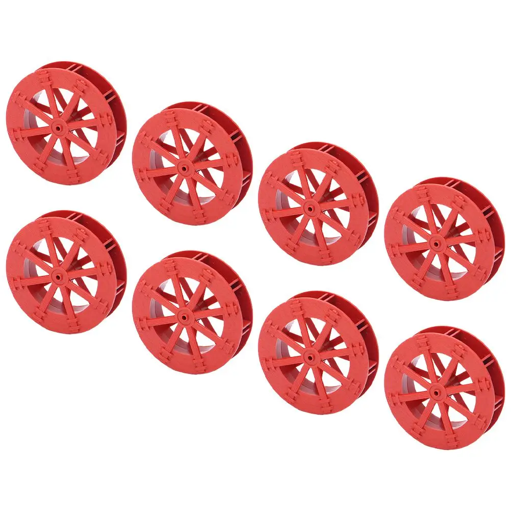 

8 Pcs Waterwheel Accessories 10cm Red Small L Fountains Fall Plastic Simulation Model Pressure Washer Wheels Fish Tank DIY