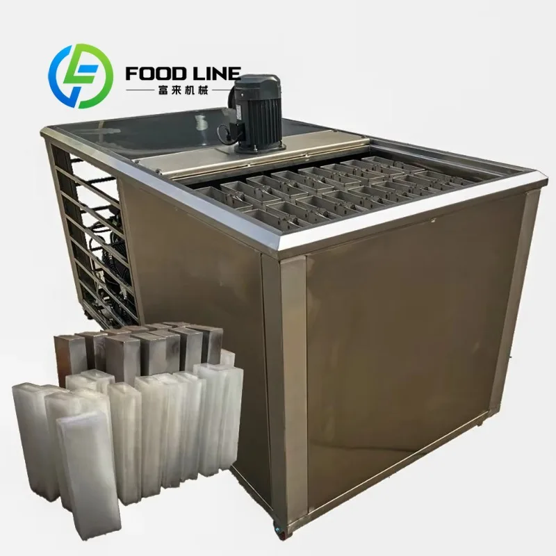Commercial Ice Cube Machine 1000kg Maker High Speed Ice Plant Machinery Big Block for Containerized Brine Machine