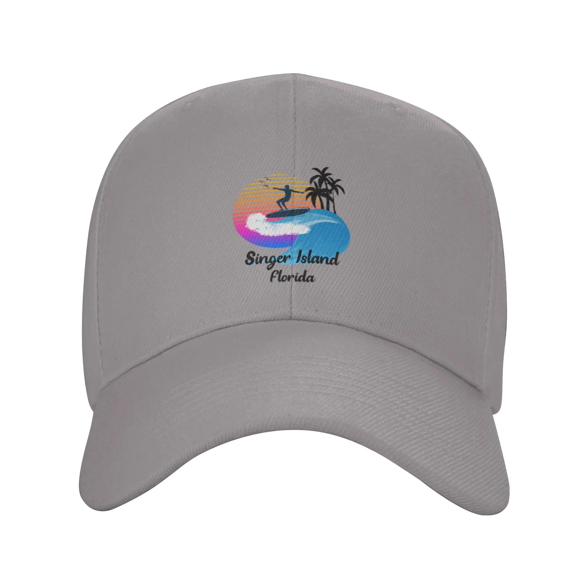 Hot Sale Singer Island Florida Seaside Retro Sunset Baseball Cap  Breathable Men's Hat  Hip Hop Show Men's Hat