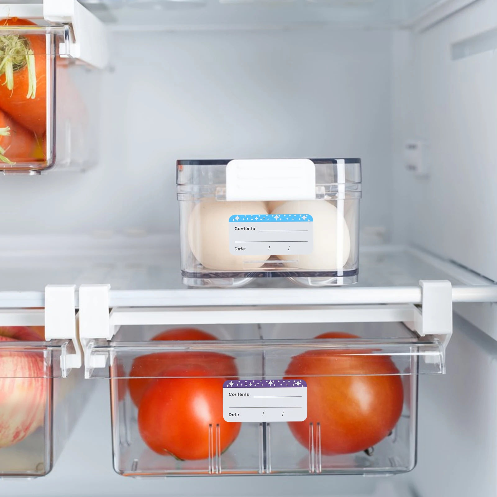 

Refrigerator Stickers Waterproof Food Label Bottle Labels for Containers Self-adhesive Paper Freezer
