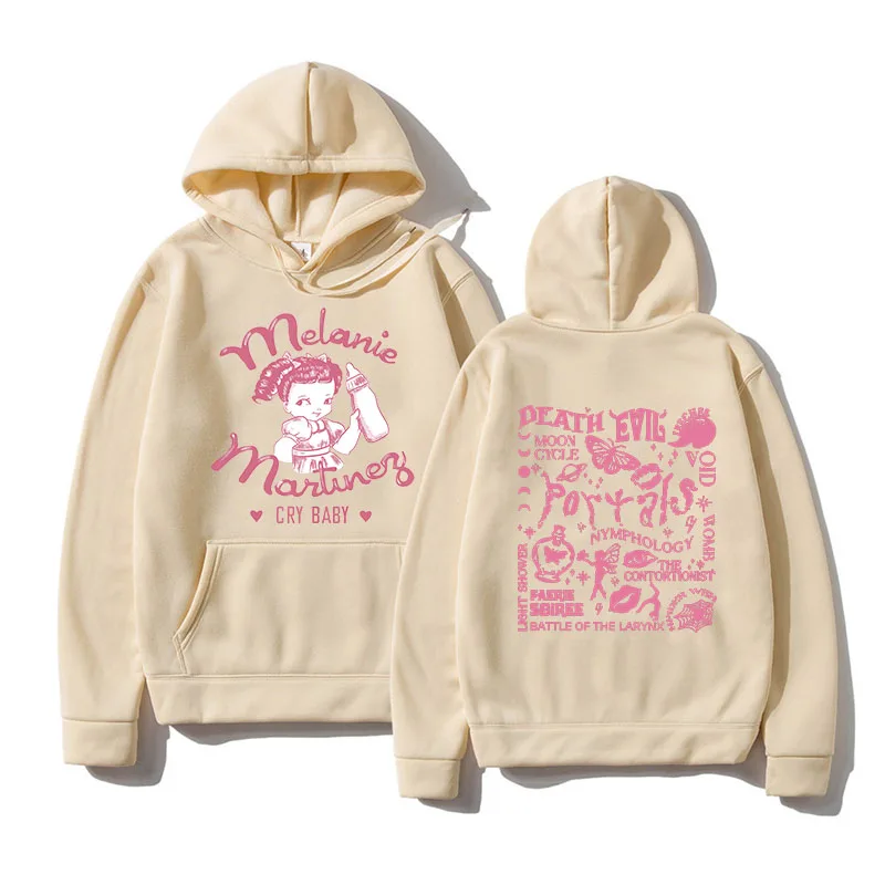 Melanie Martinez Cry Baby Hoodie for Men Vintage Hoodies Streetwear Y2k Pullovers Graphic Sweatshirts Fleece Streetwear Clothes