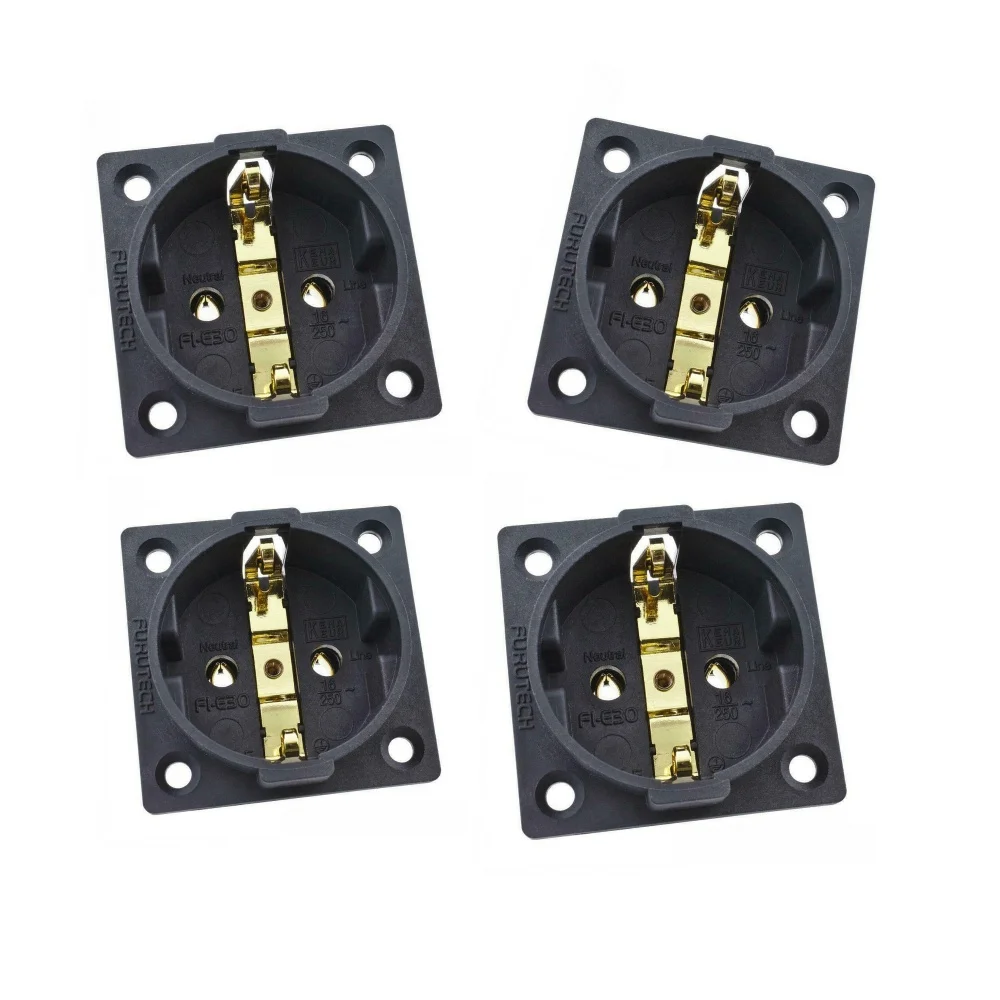 hifi czysta miedź Gniazdo Schuko Furutech Pozłacane FI-E30 AC 250V 16A EU IEC Wtyczka wlot Adapter Gniazda zasilania CE