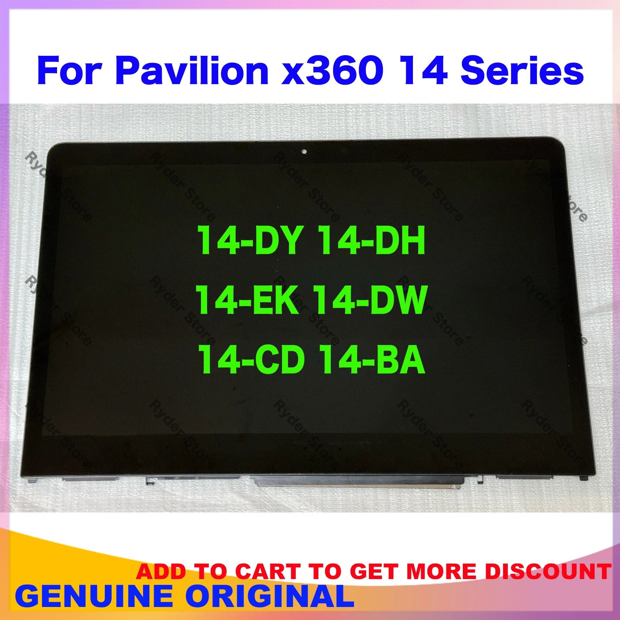 

14-DY 14-DH 14-DW 14-CD 14-BA For HP Pavilion x360 14 Series Laptop Touch Screen Digitizer LCD Display Assembly Replacement