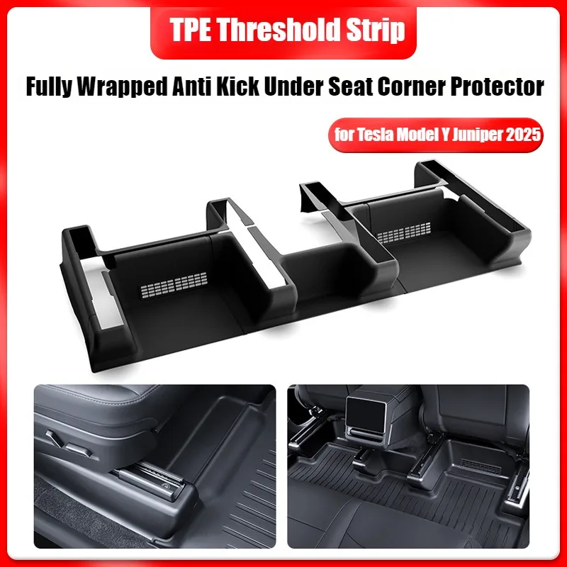 

Полностью завернутая защитная накладка под сиденьем, угловая защитная накладка для Tesla Model Y Juniper 2025, чехол, автоаксессуары, водонепроницаемый ТПЭ