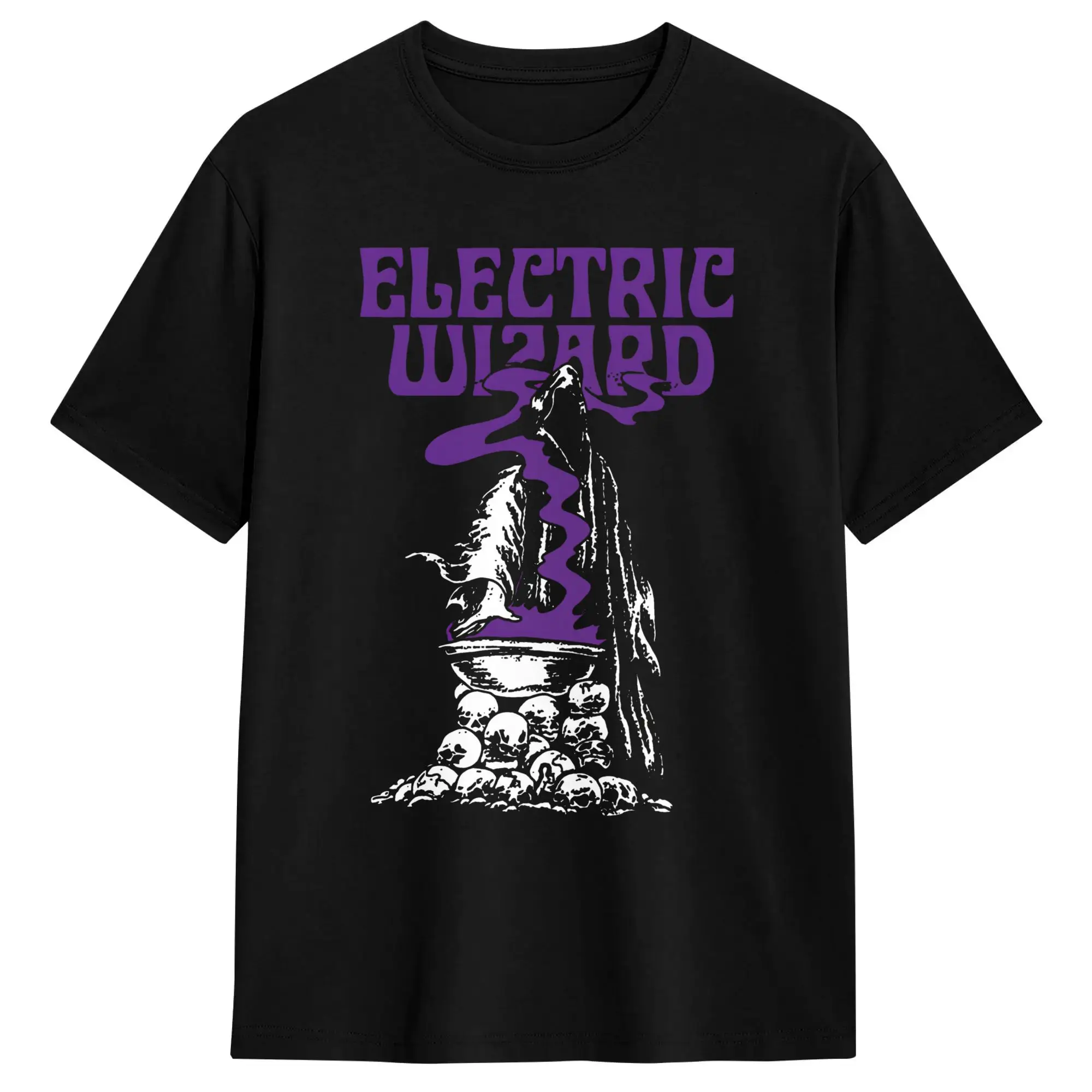 Electric Wizard Men's T Shirts  Humor Tees Short Sleeve Crew Neck T-Shirt 100% Cotton Big Size Clothing