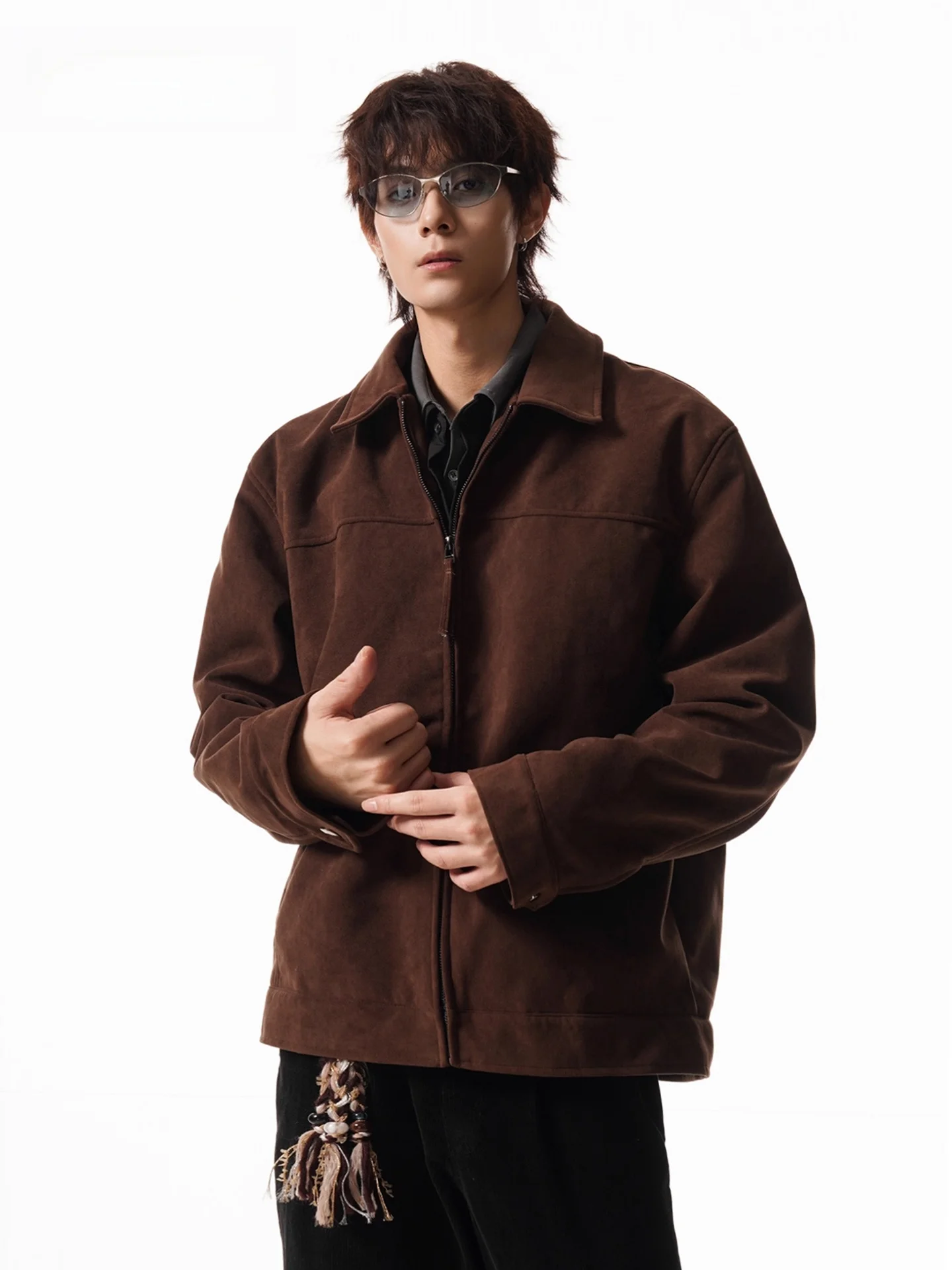 

American Retro Harington Suede Jaet Loose Thiened Cotton Coat Men Winter Barn Sle Warm Cotton Clothes Long Sve Pure ...