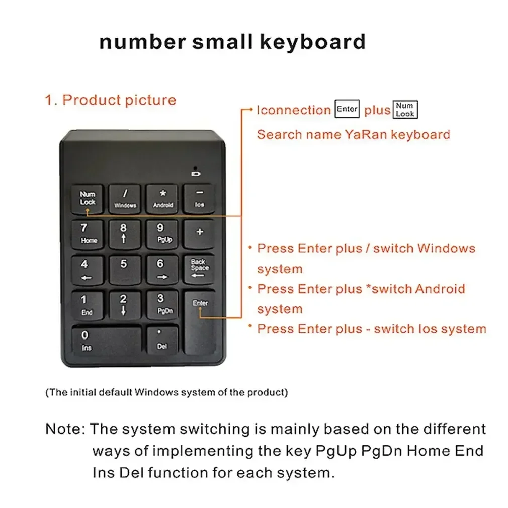 New 2.4G Wireless Keyboard Mini Digital Number Keypad for Accounting Finance 18 Keys Numeric Smart Keypad For Laptop Notebook