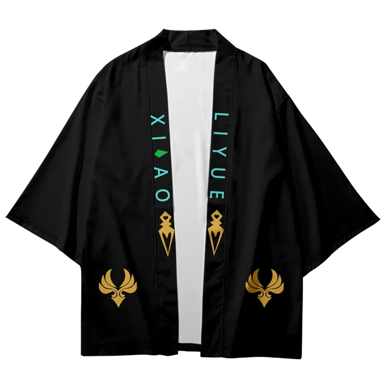 2022 Game Genshin Impact Xiao Kimono 3D Print Xiao Cosplay Haori Cloak Party Tops Streetwear Summer Unisex Shirt