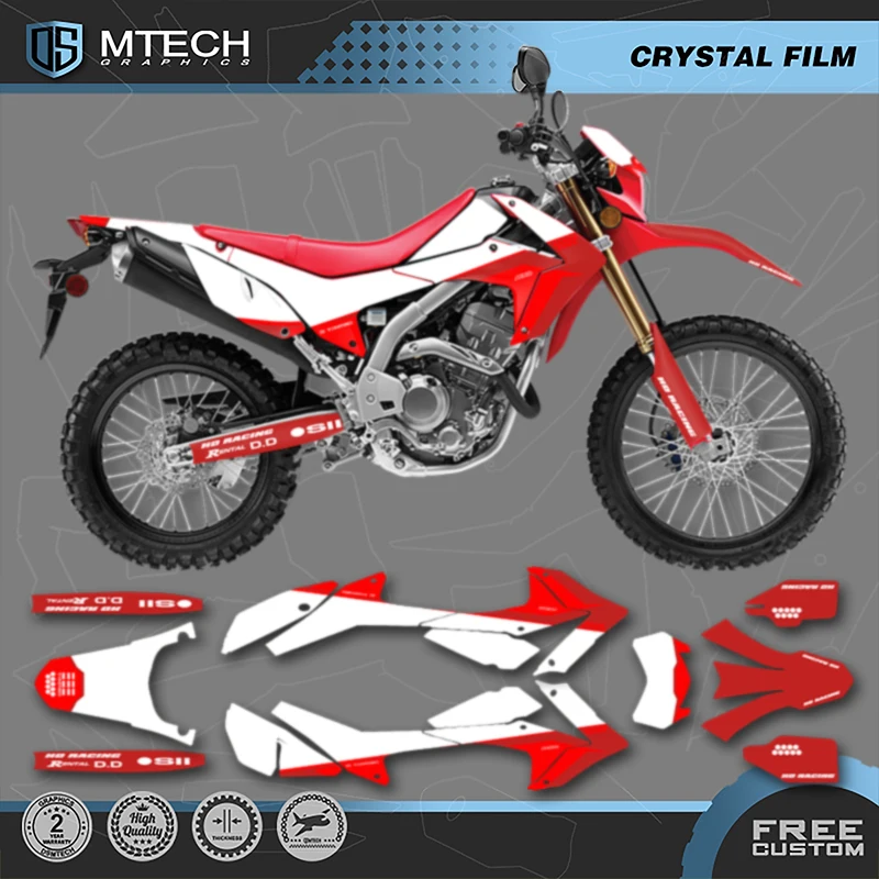 

DSMTECH Motorcycle Graphics Background Decals Stickers Kits for HONDA CRF250L 2012-2015 2016 2017 2018 2019 2020 12