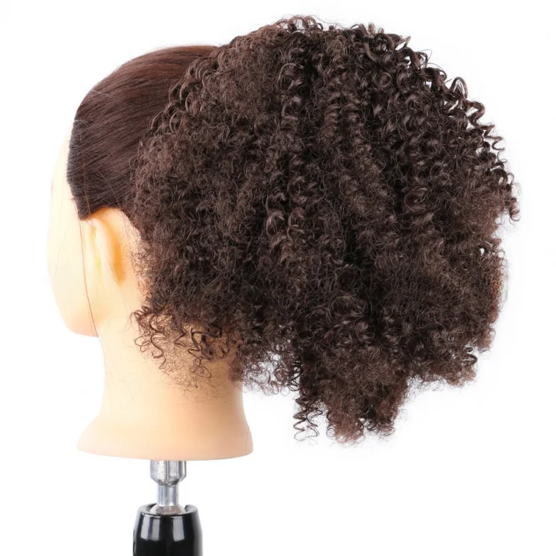 Drawstring Hair Bag WigAfro curly ponytail wigChemical Fiber Small Curly Hair Bag Synthetic Wig