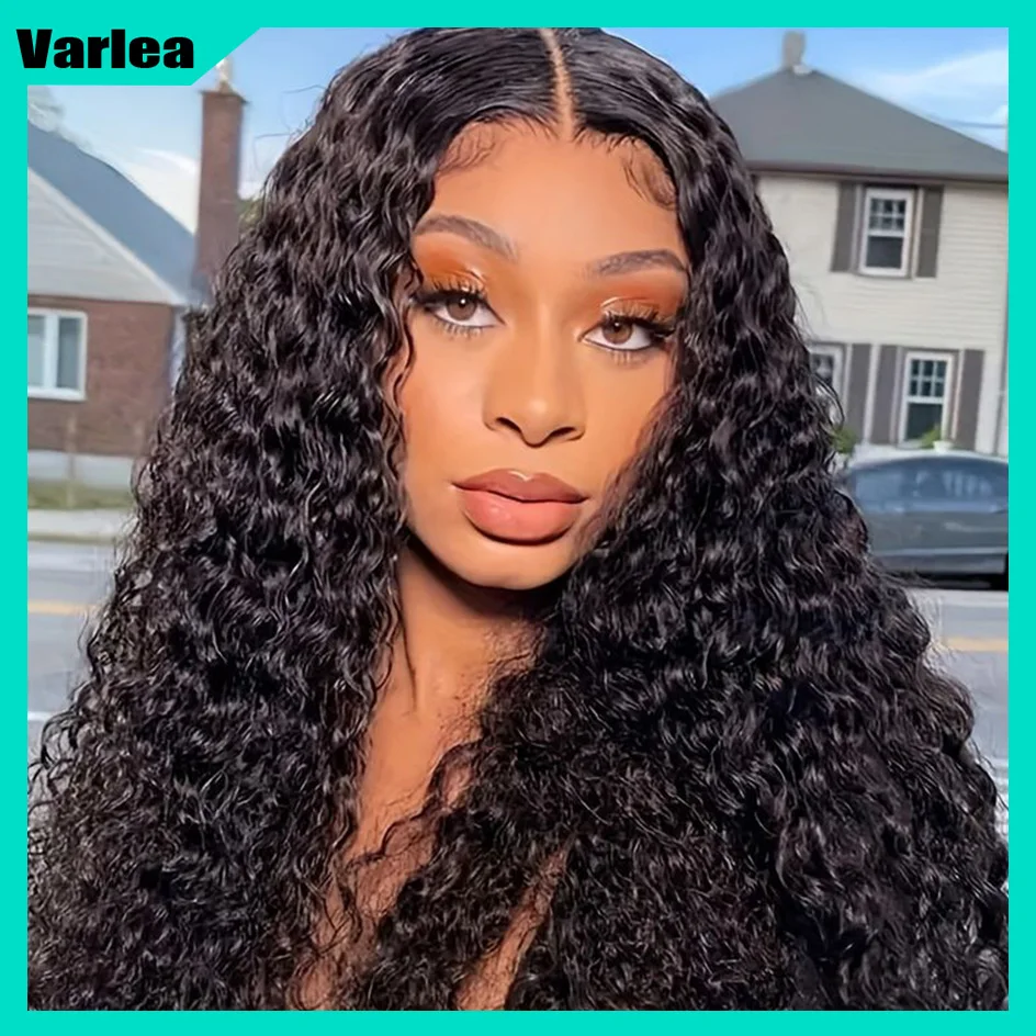 Varlea Brazilian 13x4 Lace Front Wigs Deep Wave Wig Deep Curly 13x6 Hd Lace Frontal Wig Water Wave Human Hair Wig Black Wig