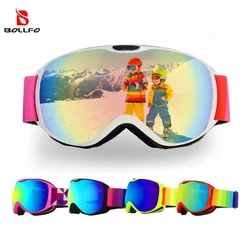 Lunettes de ski pour enfants de 4 à 14 ans, anti-buée, double couche, UV400, lunettes de neige, sports de plein air, hiver, 506