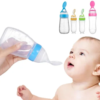 Safe Baby Feeding Bottle Spoon Milk Bottle Baby Training Feeder Food Supplement Food feed…