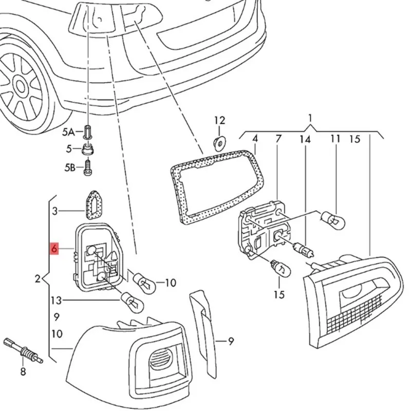 A20K-For VW Sharan 2011-2016 Rear Tail Light Circuit Board Part Numbers 7N0945257 7N0945258