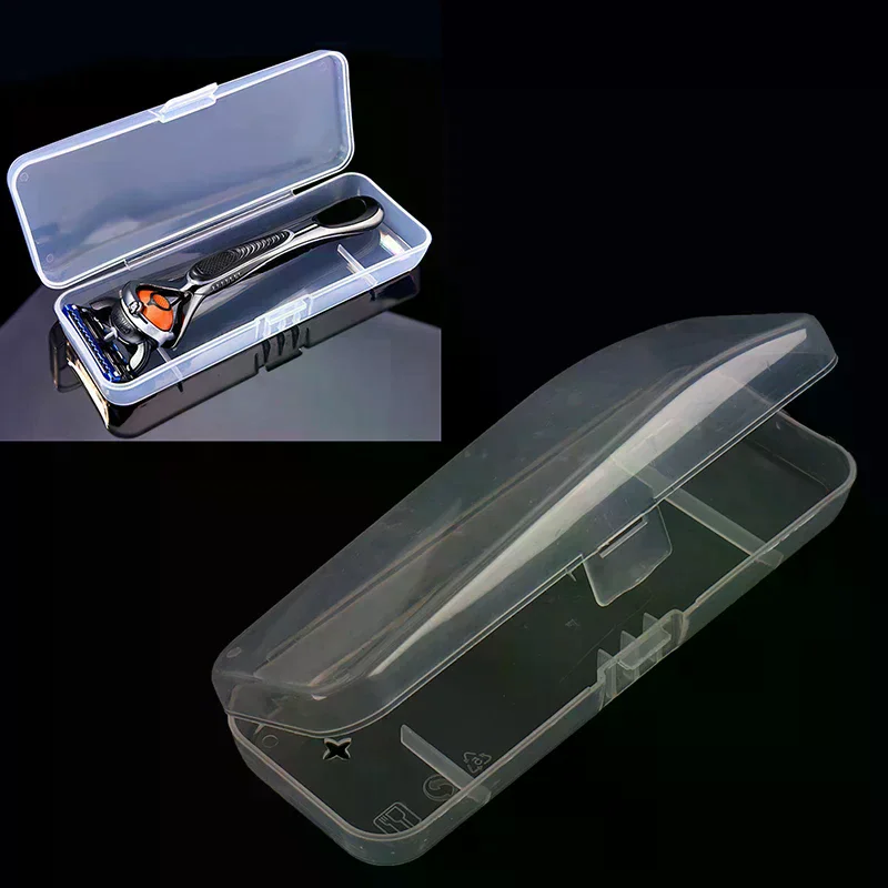 Universal Transparent Plastic Shaver Storage Box Eco-Friendly PP Razor Case For Men