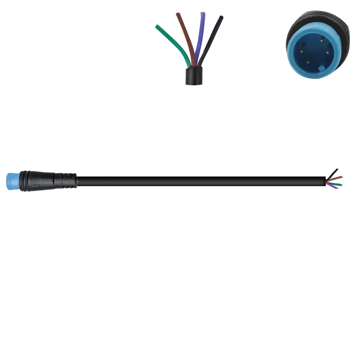 LED Power Signal Line 2/3/4/5/6Pin M8 Signal Connector Cable Male Female Waterproof Connector Outdoor Ebike Plug Wire Cable image 3