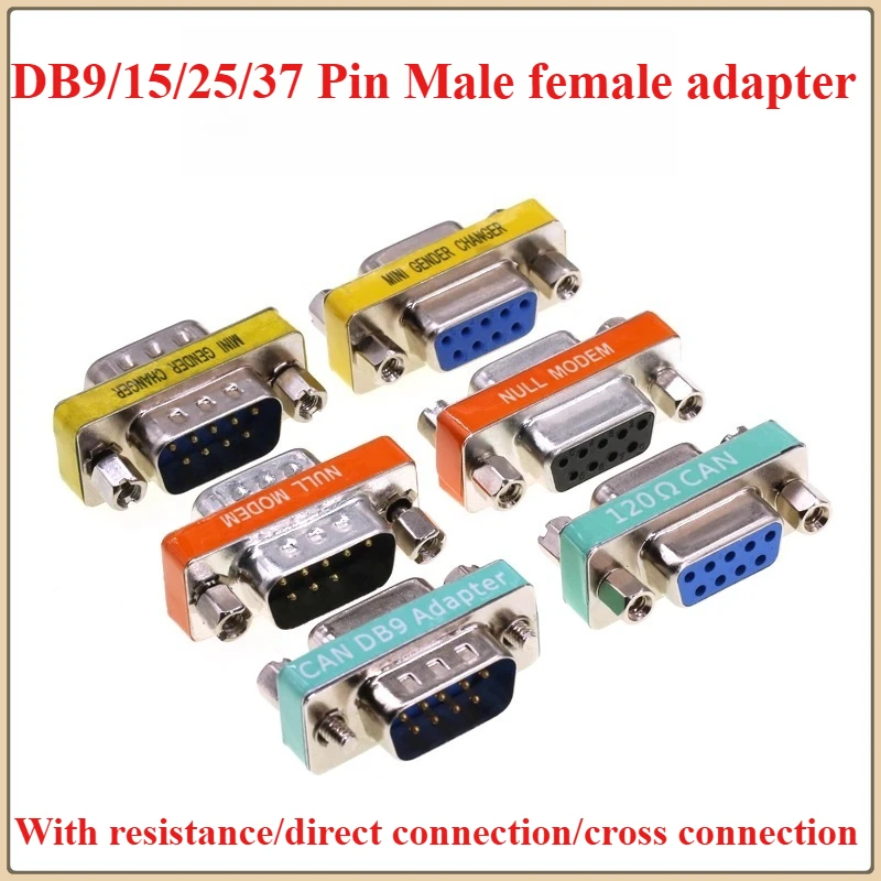 

DB9/15/25/37Pin VGA Female To Female/Male To Male/Female Rs232 Serial Port Com Connector Mini Gender Changer Adapter Null Modem