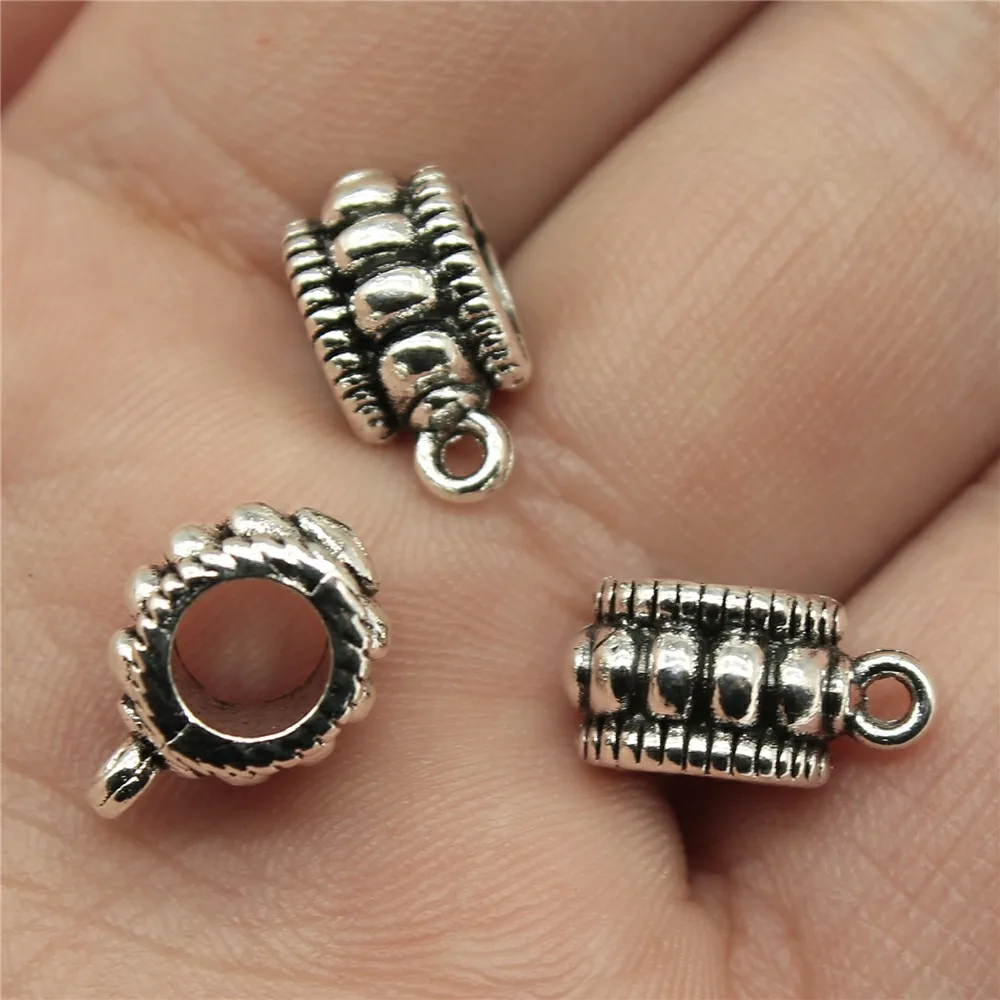WYSIWYG 5pcs 12x9x6mm Beads Bails For Jewelry Making DIY Necklace Bracelet Beads Bails Charms Charm Beads Bails