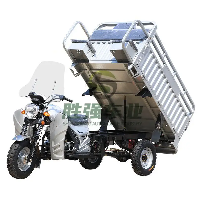 New fuel-powered three-wheeled motorcycles for cargo transporters include agricultural three-wheelers, three-wheelers, and fuel-