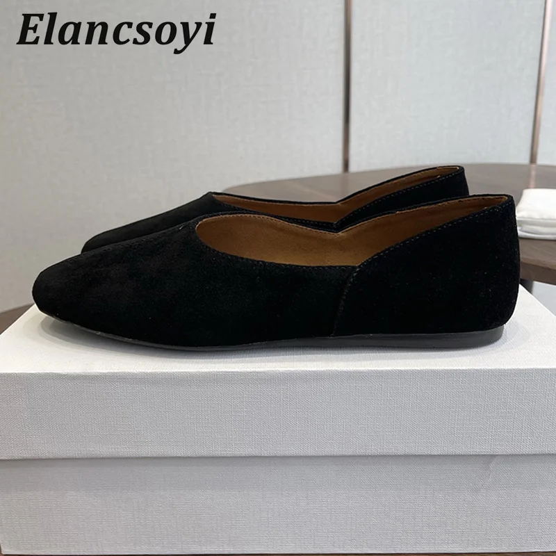 Lazy Loafers Women Genuine Leather Round Toe Flat Shoes Shallow Mouth Doudou Shoes Spring Summer Versatile Casual Shoes 2026