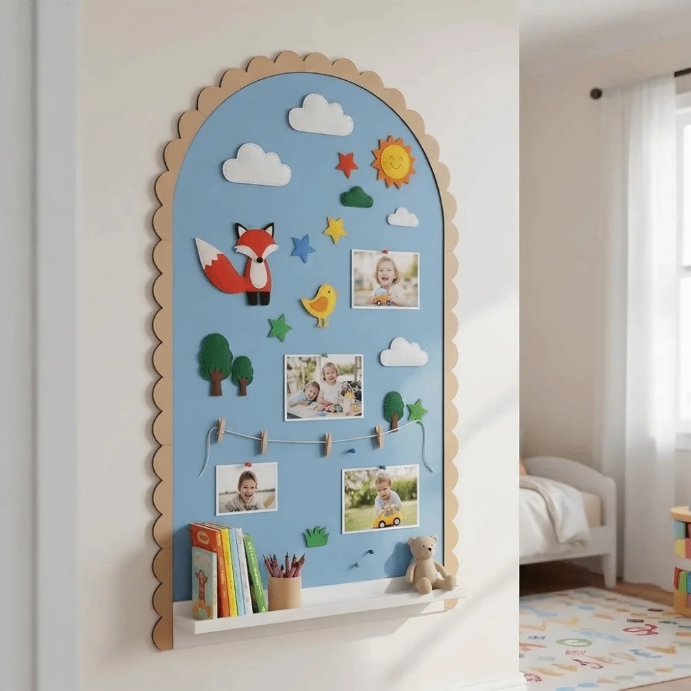 9/10Pcs Super Large Wall Arch Decor Shaped Easy To Install Wood Arch Trim Creative DIY Wall Decor Wood Arch Frame Living Room