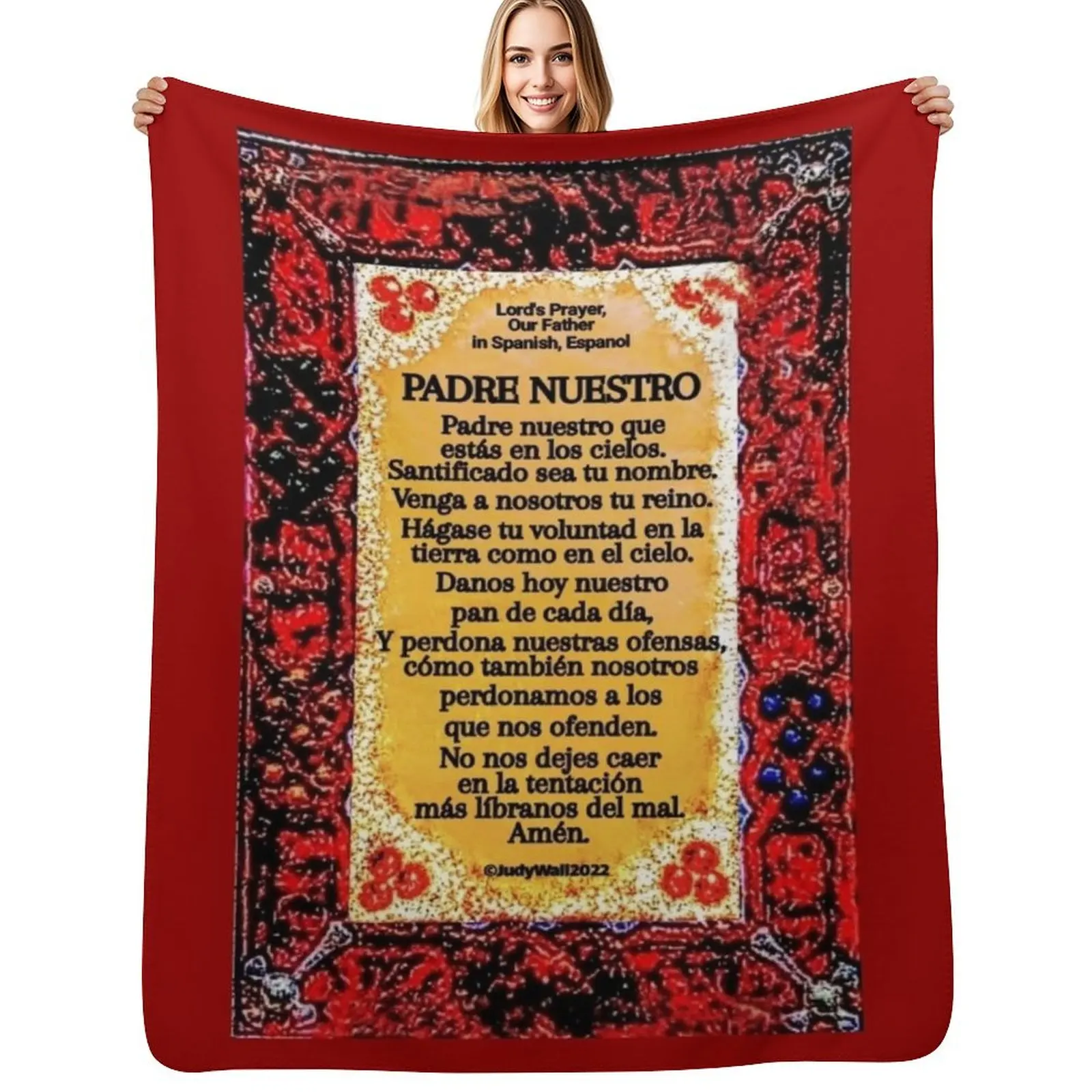 

Spanish 3, Lord's Prayer, Padre Nuestro, Our Father, Throw Blanket For Baby Sofa Softest Luxury St Blankets