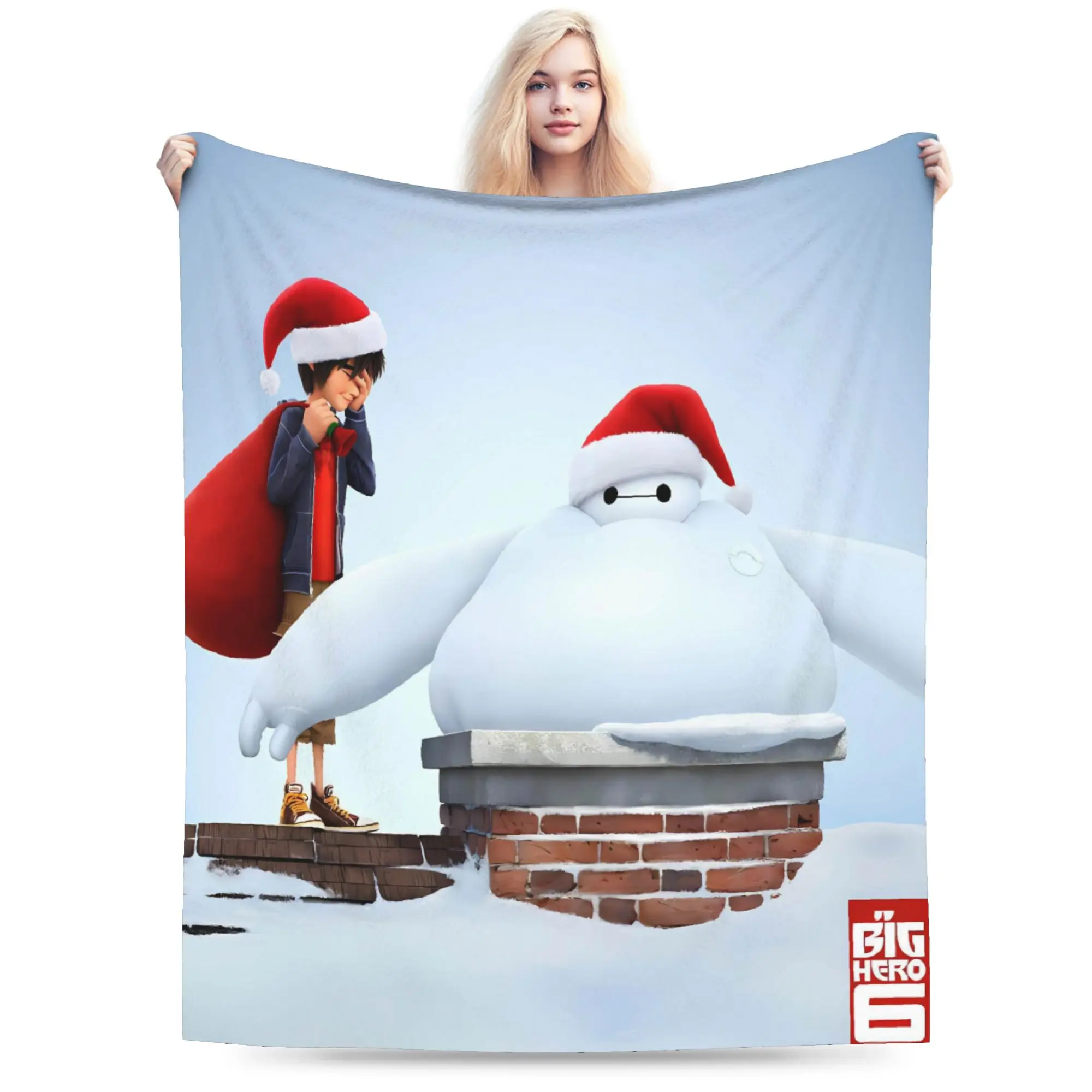 بطانية دافئة للأطفال طائرة السفر B-Big Hero 6 رمي بطانية الفانيلا المفرش لغرفة المعيشة نمط غطاء سرير أريكة