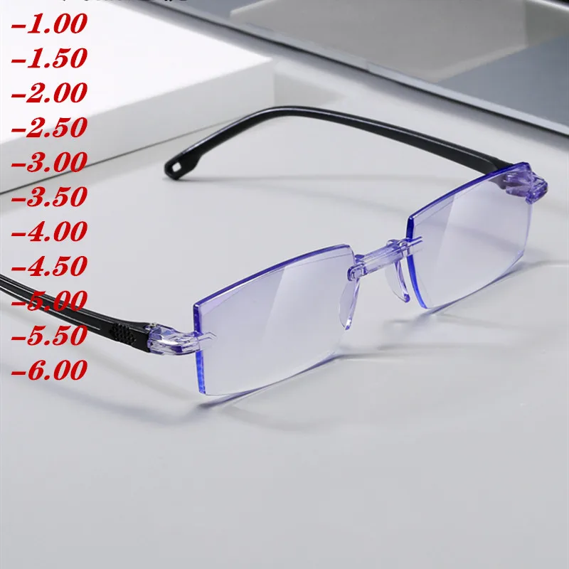 Myopia Glasses Men Anti Blue Light Prescription Glasses Women Men Optical  -1.0 -1.5 -2.0 To -4.0 Myopia Eyeglasses