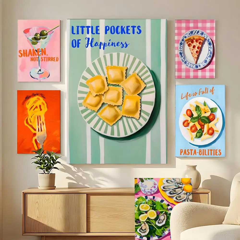 (No frame)Food Wine Fruits Painting Calligraphy HD Wall Art,sturdy Frame,easy-hang Modern Home Decor.