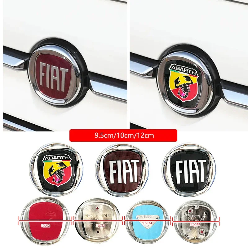 Grade de carro dianteira logotipo traseiro emblema automático adesivo acessório para fiat abarth 500 tipo fr panda argo freemont viaggio bravo punto dob