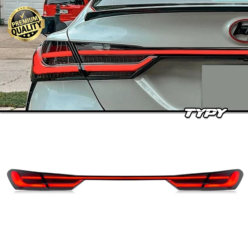 

LED Car Lightsy For Toyota Camry Through Tail Lamps Assembl 8th Gen 2018-2022 Rear Tail Lights DRL Start-up Dynamic Light Brake