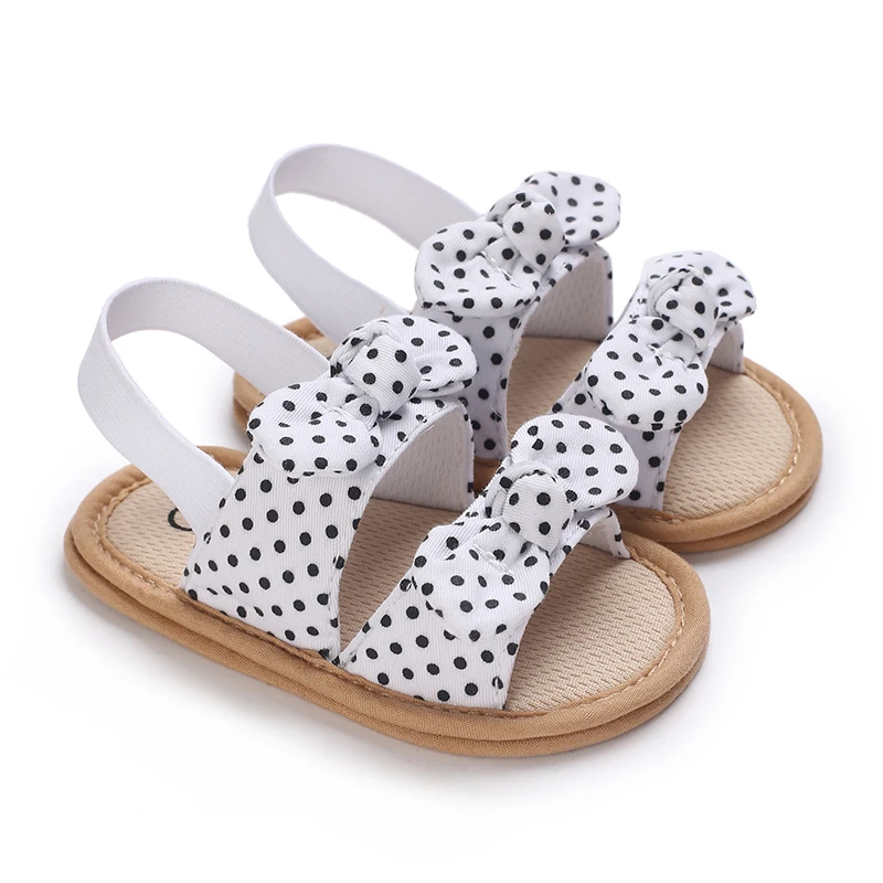 Trendy Schattige Strik Open Neus Sandalen Voor Baby Meisjes, Ademende Lichtgewicht Wandelschoenen Voor De Zomer