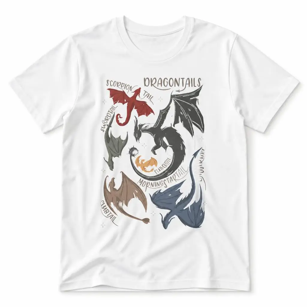 Fourth Wing Rebecca Yarros Houses of The Dragons T-Shirts for Men Pure Cotton Tees Round Collar Short Sleeve T Shirts