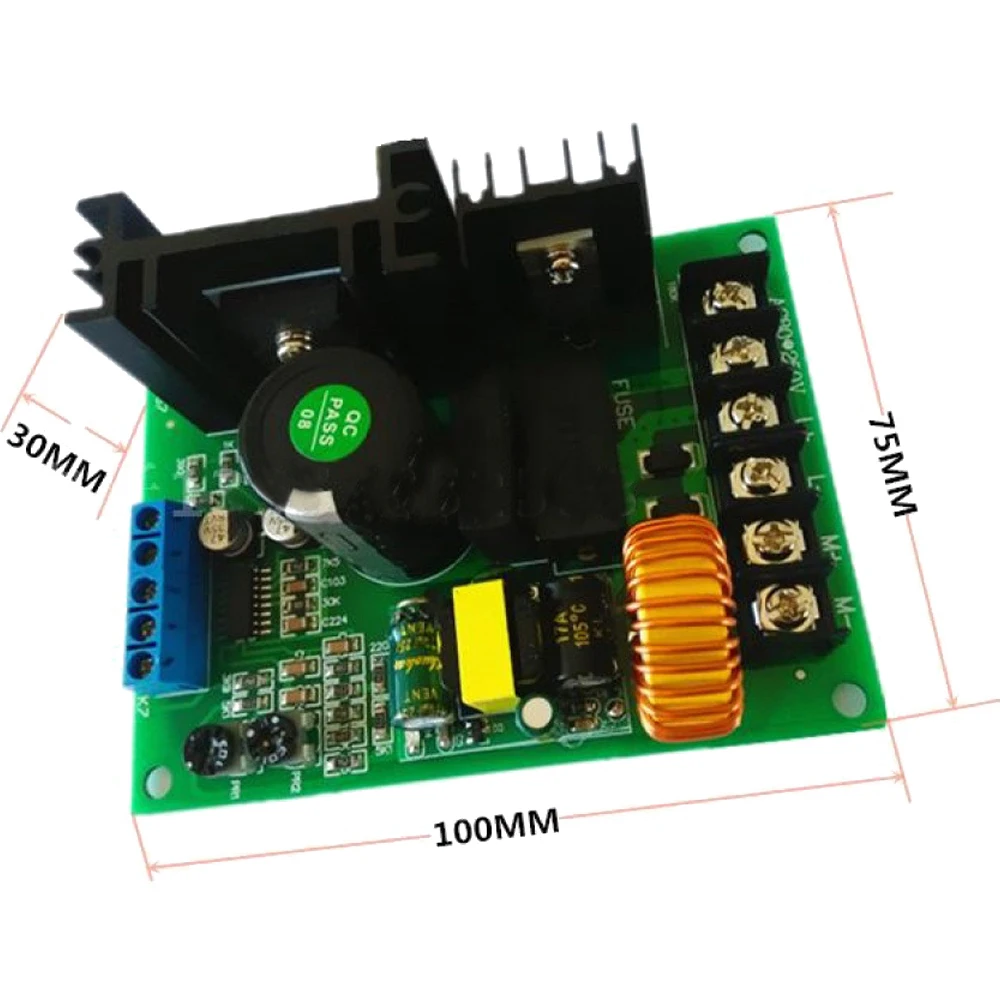 

AC220V DC Motor Drive Module Stepless Speed Regulation for Permanent Magnet 2-wire Motors, Excitation 4-Wire Motors
