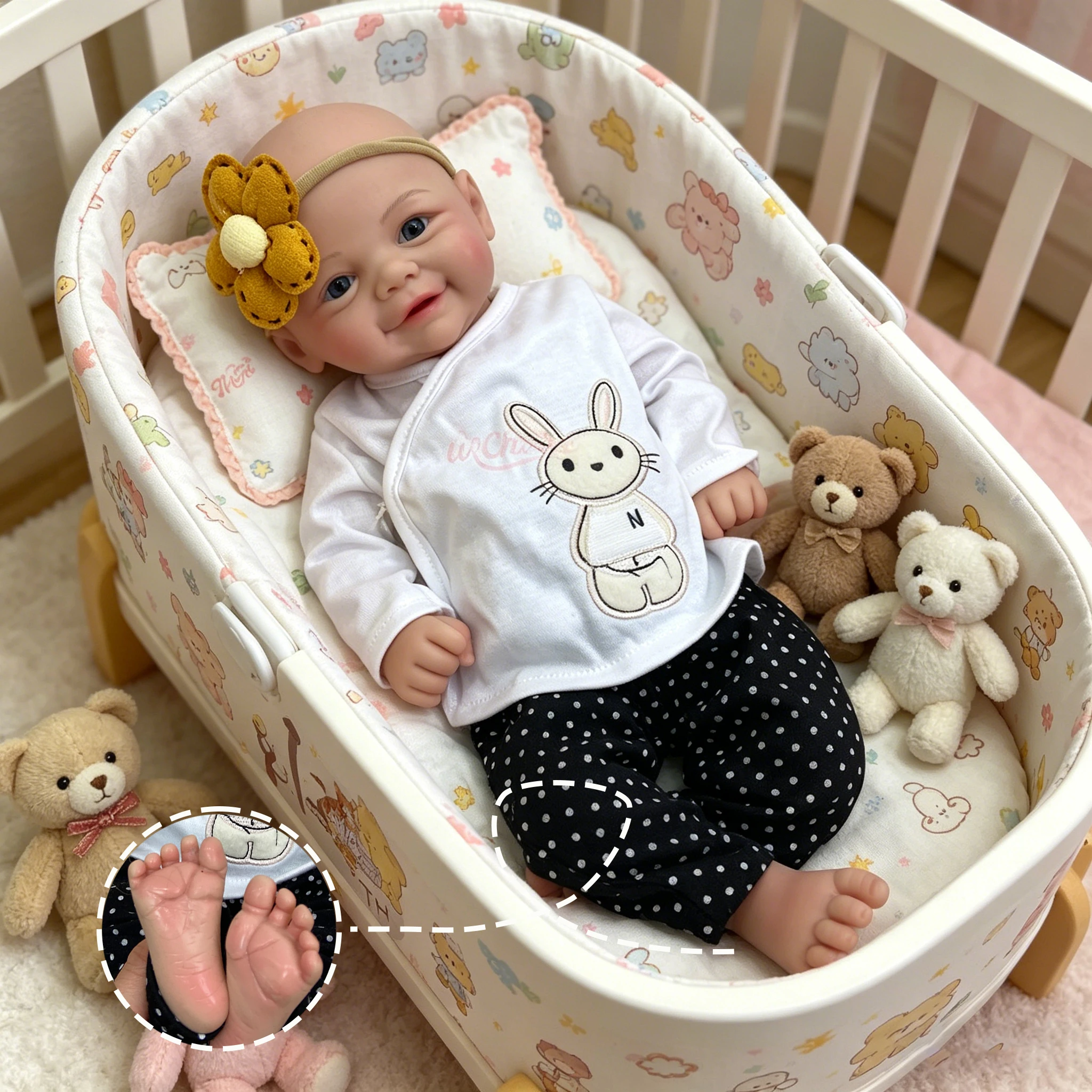 

Реалистичная силиконовая кукла-реборн 1:1, с ручной росписью деталей кожи, моющаяся, из мягкого силикона, для фотосессий.